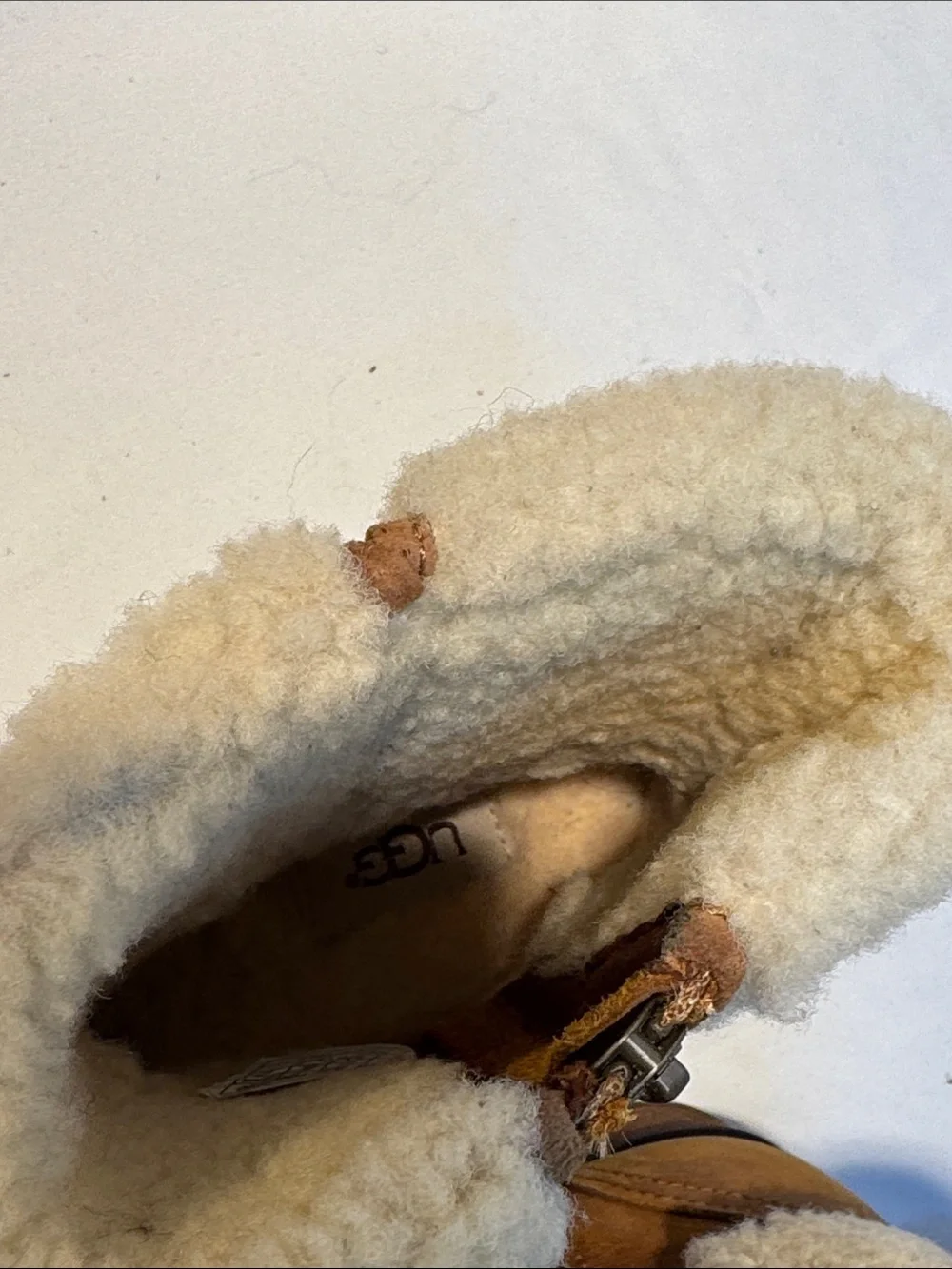 🆕 UGG Chestnut Suede Shearling Cuff Ankle Boots